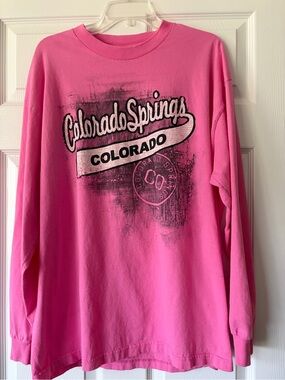 Pink Colorado Springs Long-Sleeve Graphic tshirt